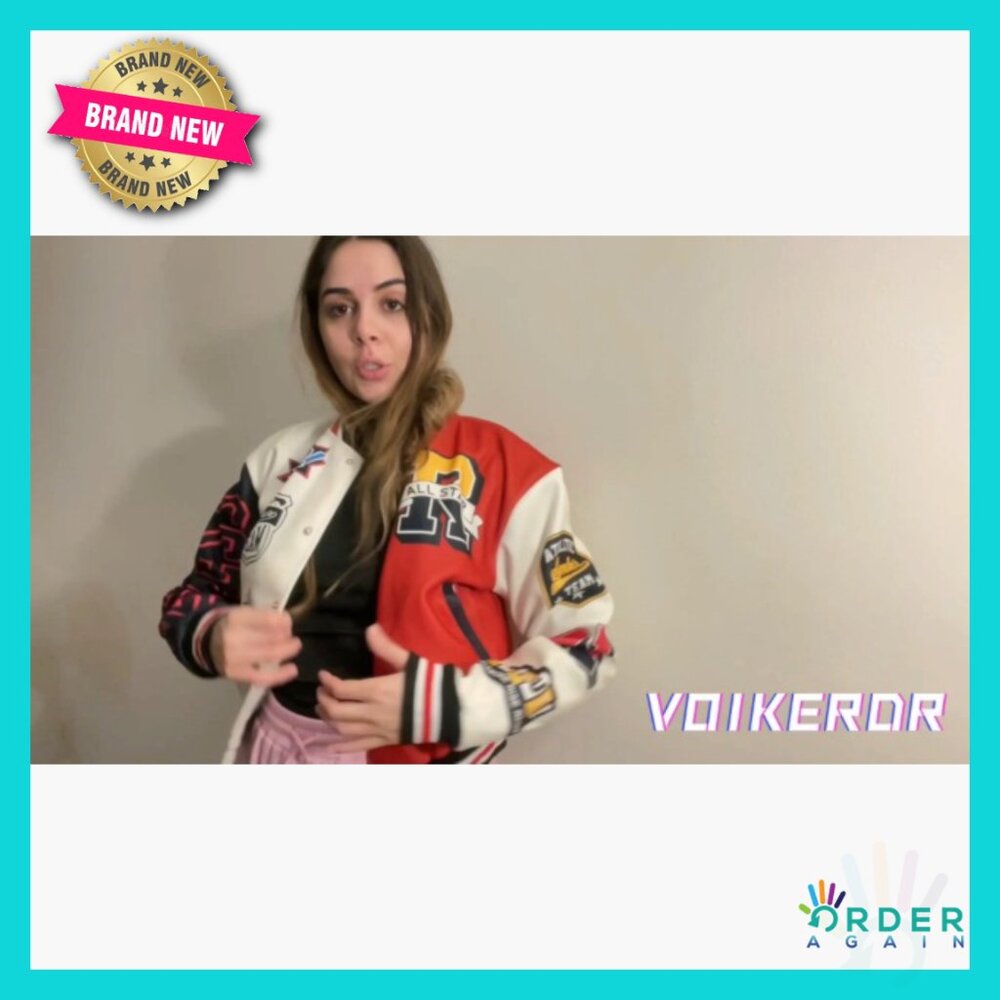 Varsity Jacket Windbreaker Button Down Casual Lig… - image 5